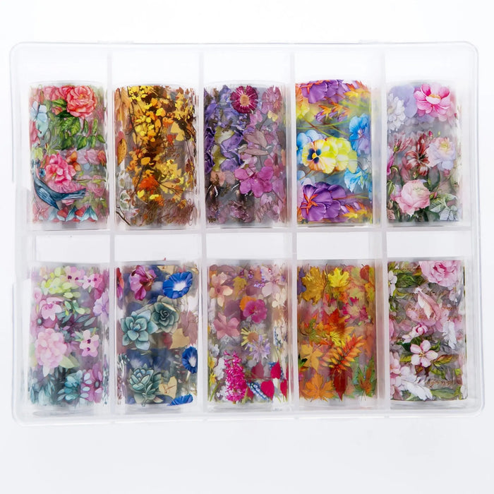 TFS-26 Floral Set of Foils Ten Naio Nails
