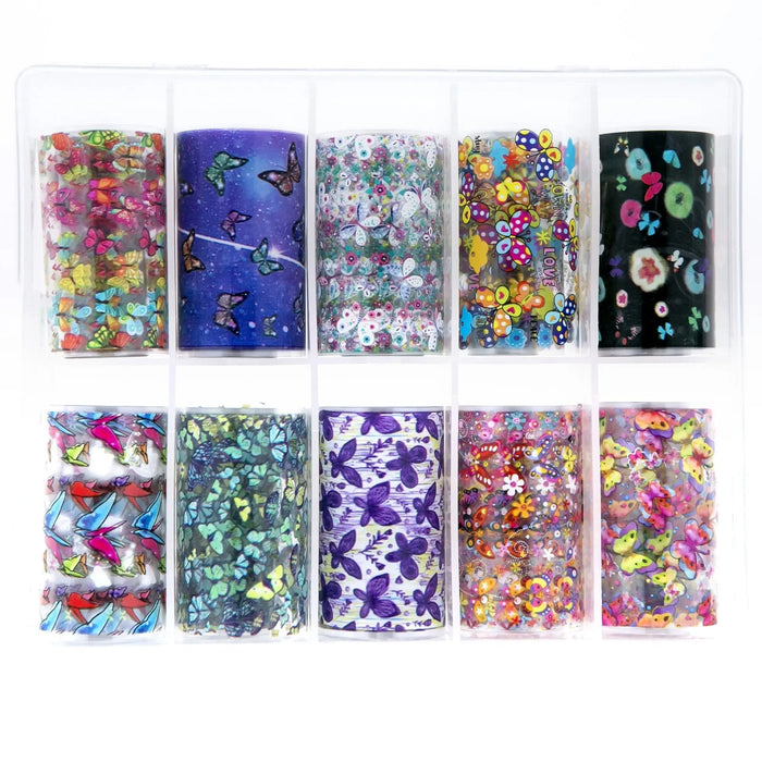 TFS-55 Selection of Butterfly Transfer Foils Naio Nails