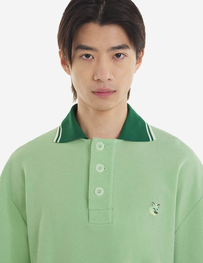 Tonal Fox Head Patch Polo Mint