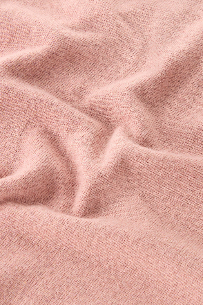 Turtleneck Sweater in Wool Blend Dry Rose