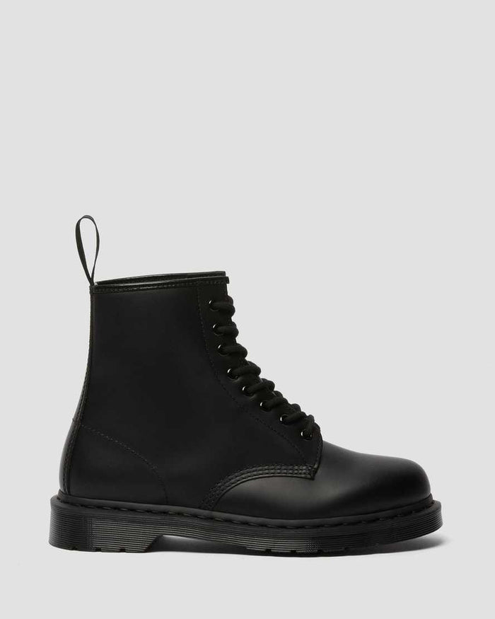 Unisex 1460 Mono Smooth Leather Lace Up Boots Black