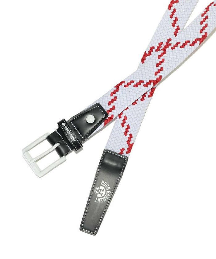Unisex Drawl Braided Belt White