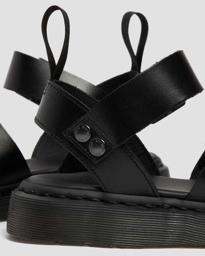 Unisex Gryphon Brando Leather Gladiator Sandals Black