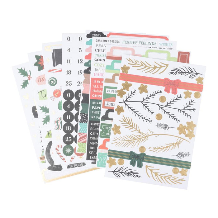 Vicki Boutin - Sticker Book - 296/Pkg - W/Gold Foil Accents - Peppermint Kisses. Available at Embellish Away located in Bowmanville Ontario Canada.