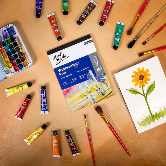 Watercolour Pad German Paper Premium A5 180gsm 15 Sheet