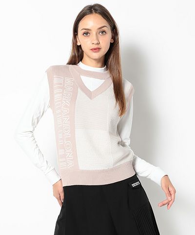 Women's CD9-BPVK knit vest PINK BEIGE