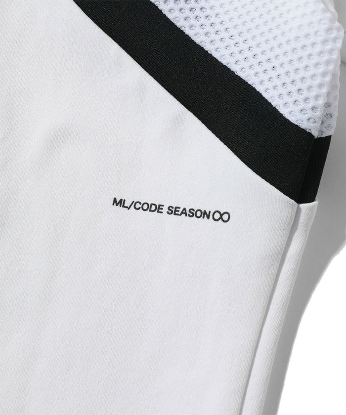 Women's Half-zip Short Sleeved Mock Neck T-shirt White