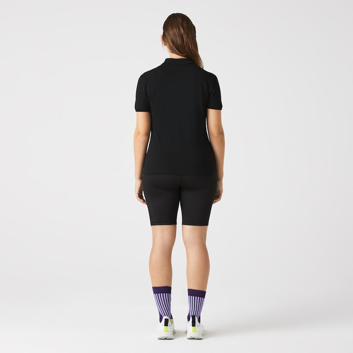 Women's Slim Fit Stretch Cotton Piqué Polo Black