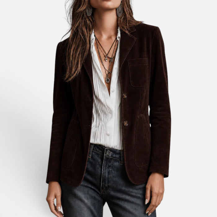 Blazer, long sleeves, lapel collar, button placket, pockets 2