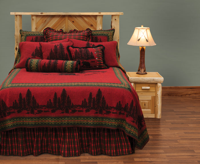 Wooded River Bear Bed Skirt