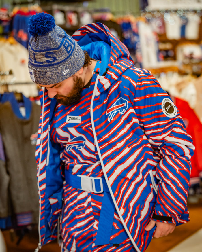 Zubaz Buffalo Bills Zebra Royal Bleacher Blazer Snow Jacket