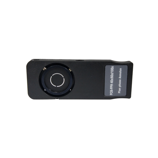 1 Holes 1 Pieces 40X 60X 100X Phase Plate 40/60/100X Phase Contrast Holder, SKU PH03026113, three quarter front view