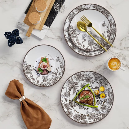 10 In. Trendables Rustik Design Plastic Dinner Plates - 10 ct.
