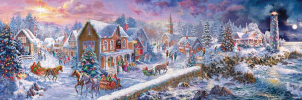 1000 Piece Panoramic Jigsaw Puzzle - Holiday at the Seaside | EUROGRAPHICS