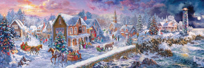 1000 Piece Panoramic Jigsaw Puzzle - Holiday at the Seaside | EUROGRAPHICS