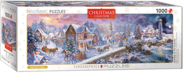 1000 Piece Panoramic Jigsaw Puzzle - Holiday at the Seaside | EUROGRAPHICS
