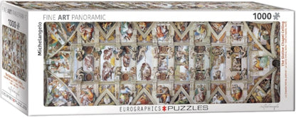 1000 Piece Panoramic Jigsaw Puzzle - Sistine Chapel Ceiling | EUROGRAPHICS
