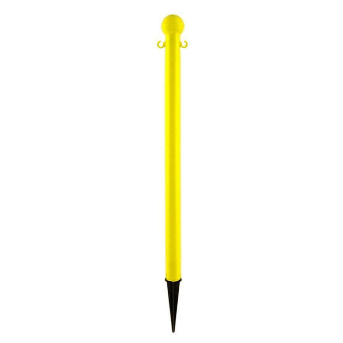2 in. Ground Pole Stake Ball Top Stanchion - Crowd Control Warehouse