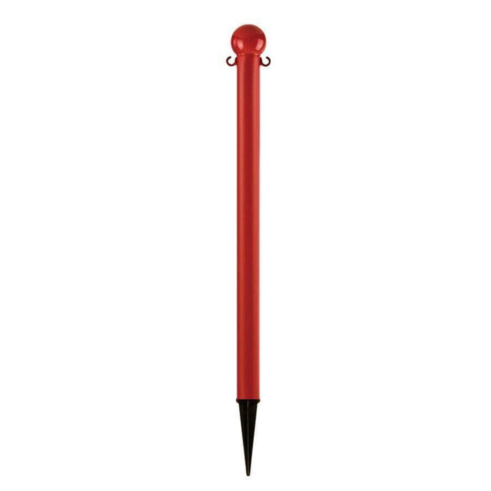 2 in. Ground Pole Stake Ball Top Stanchion - Crowd Control Warehouse