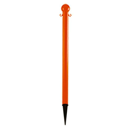 2 in. Ground Pole Stake Ball Top Stanchion - Crowd Control Warehouse