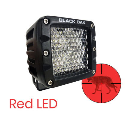 2 Inch Red Predator Hunting LED Pod Light - Pro Series 3.0 | Diffused (12W)
