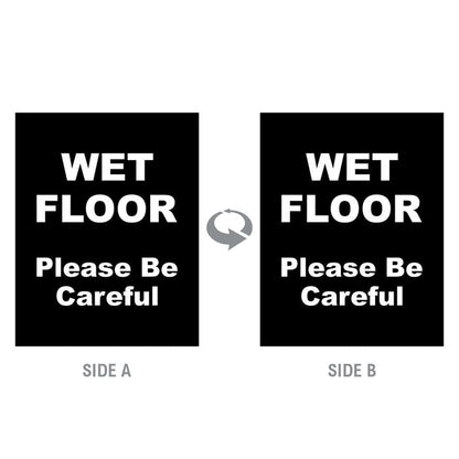 2-Sided Sign - 'WET FLOOR Please Be Careful' - Crowd Control Warehouse