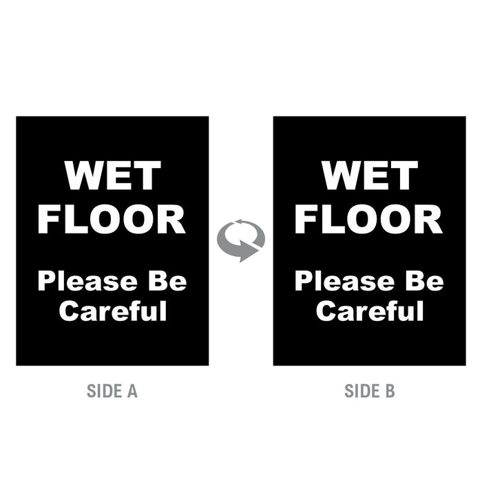 2-Sided Sign - 'WET FLOOR Please Be Careful' - Crowd Control Warehouse