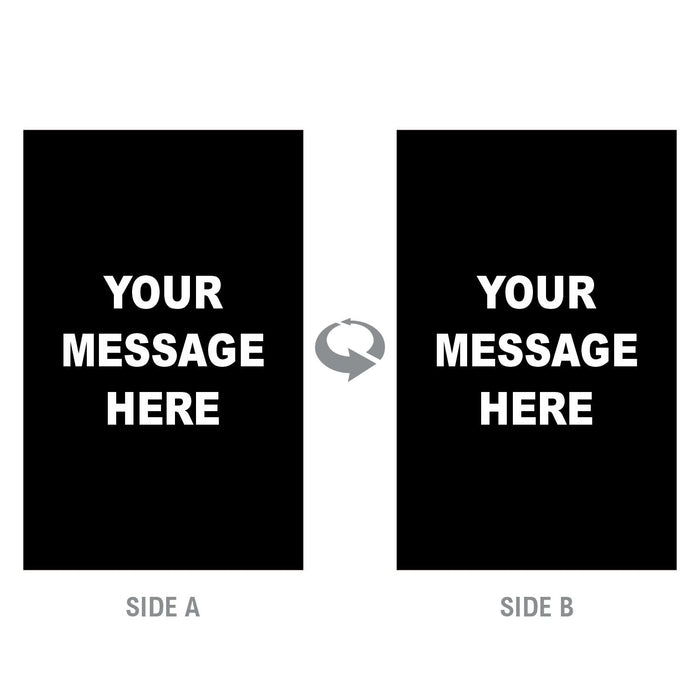 2-Sided Sign - 'Your Custom Message' - Crowd Control Warehouse