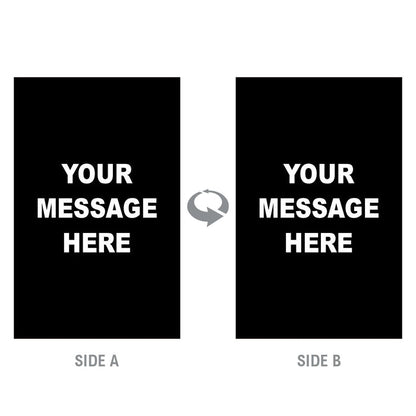 2-Sided Sign - 'Your Custom Message' - Crowd Control Warehouse