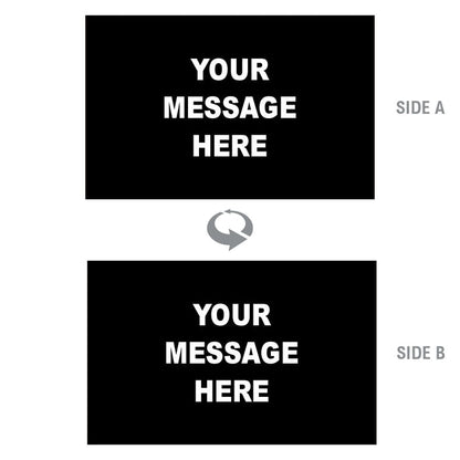 2-Sided Sign - 'Your Custom Message' - Crowd Control Warehouse