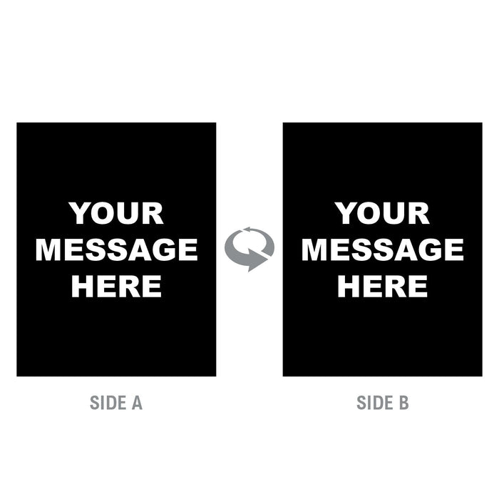 2-Sided Sign - 'Your Custom Message' - Crowd Control Warehouse
