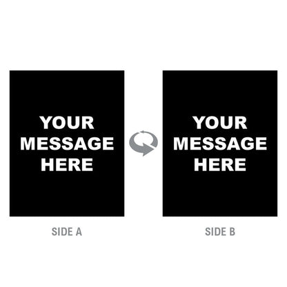 2-Sided Sign - 'Your Custom Message' - Crowd Control Warehouse