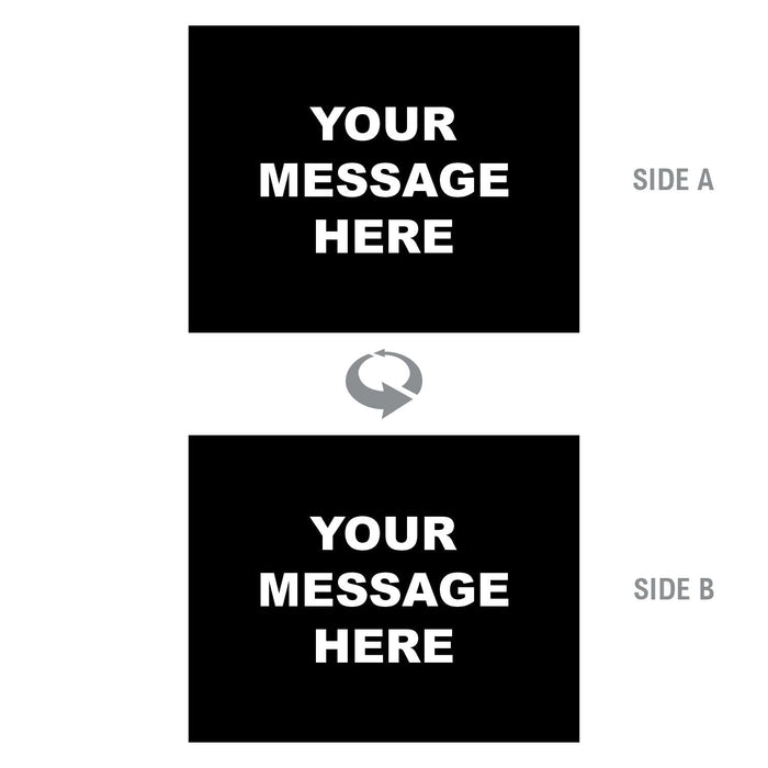 2-Sided Sign - 'Your Custom Message' - Crowd Control Warehouse