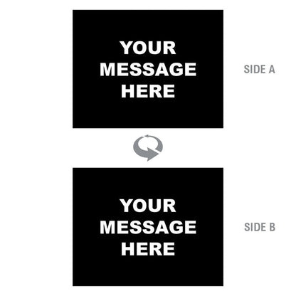 2-Sided Sign - 'Your Custom Message' - Crowd Control Warehouse