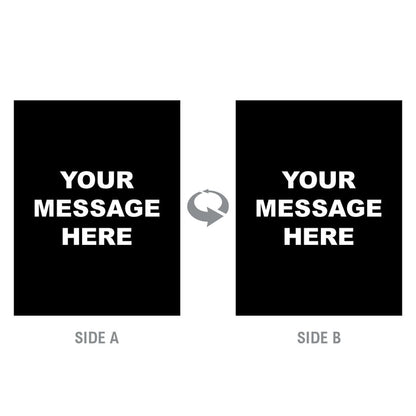 2-Sided Sign - 'Your Custom Message' - Crowd Control Warehouse