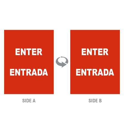 2-Sided Sign Insert - 'ENTER/ENTRADA' - Crowd Control Warehouse