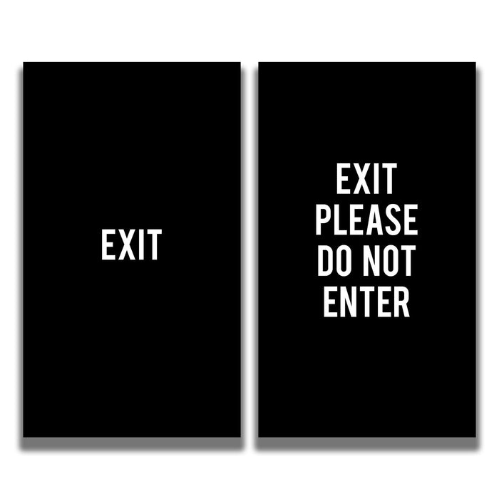 2 - Sided Sign Insert - 'EXIT/EXIT PLEASE DO NOT ENTER' - Crowd Control Warehouse