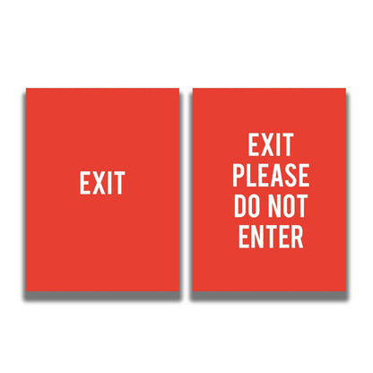 2 - Sided Sign Insert - 'EXIT/EXIT PLEASE DO NOT ENTER' - Crowd Control Warehouse