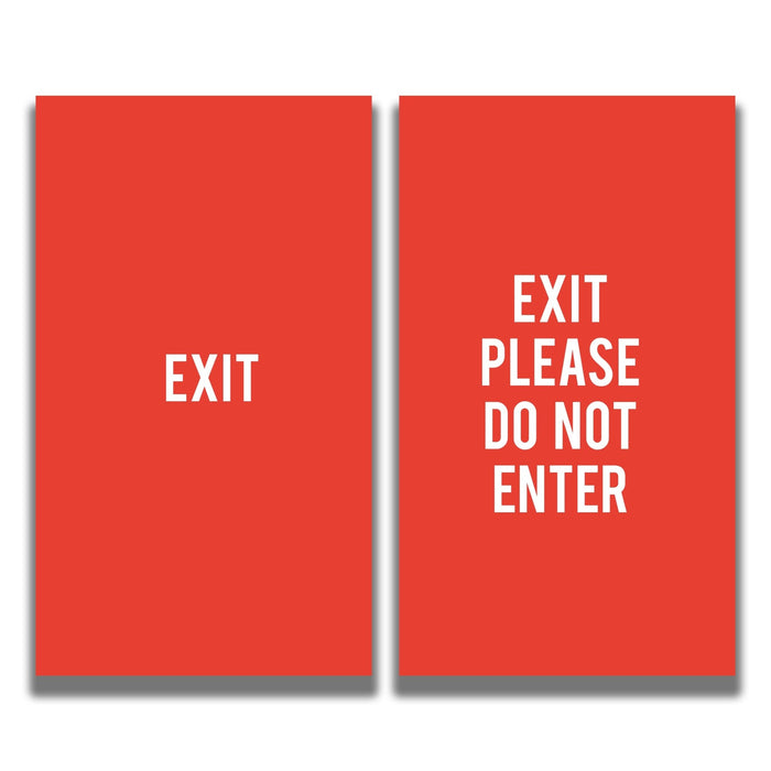 2 - Sided Sign Insert - 'EXIT/EXIT PLEASE DO NOT ENTER' - Crowd Control Warehouse
