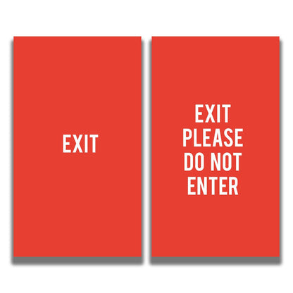 2 - Sided Sign Insert - 'EXIT/EXIT PLEASE DO NOT ENTER' - Crowd Control Warehouse