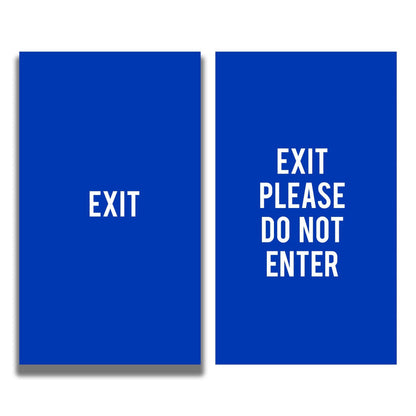 2 - Sided Sign Insert - 'EXIT/EXIT PLEASE DO NOT ENTER' - Crowd Control Warehouse