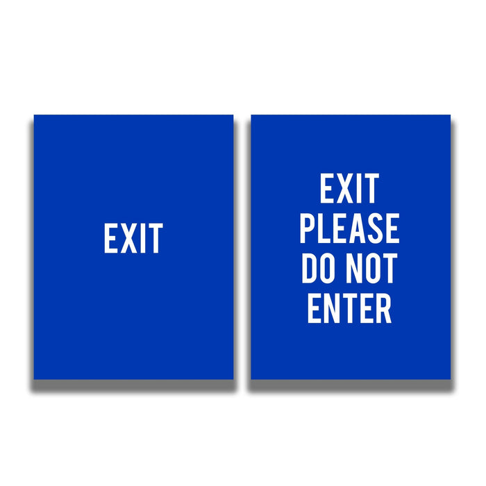 WHITE TEXT ON BLUE SIGN / 8.5 X 11 INCHES / 1:8 INCH