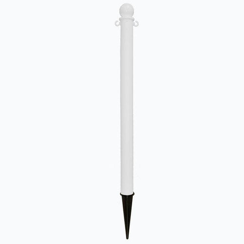 2.5 in. Ground Pole Stake Ball Top Stanchion - Crowd Control Warehouse
