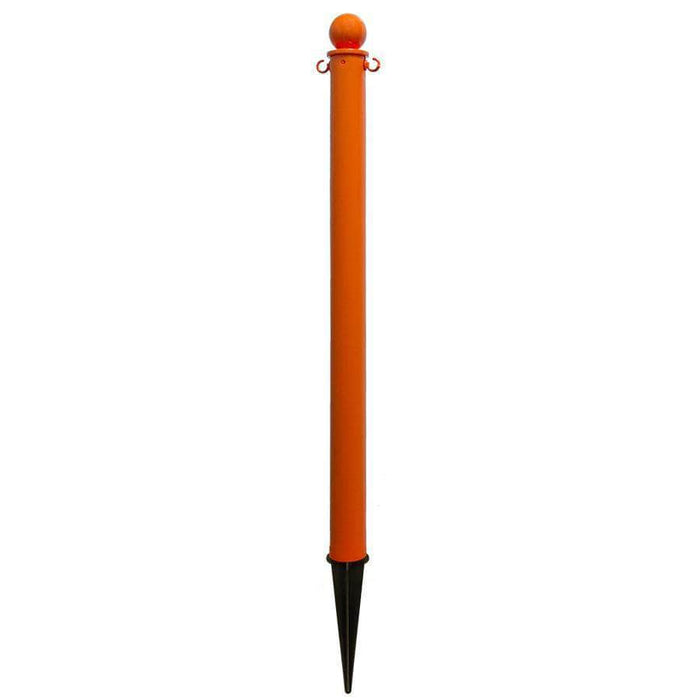 2.5 in. Ground Pole Stake Ball Top Stanchion - Crowd Control Warehouse