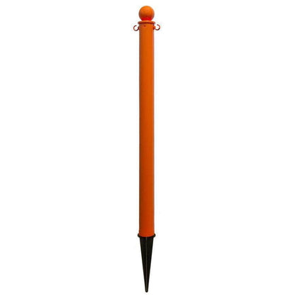 2.5 in. Ground Pole Stake Ball Top Stanchion - Crowd Control Warehouse