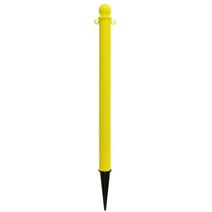 2.5 in. Ground Pole Stake Ball Top Stanchion - Crowd Control Warehouse