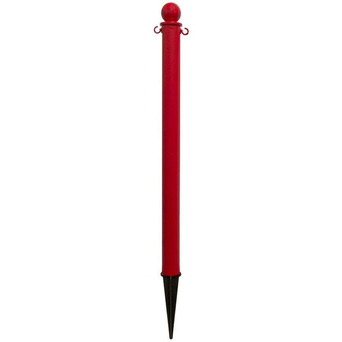 2.5 in. Ground Pole Stake Ball Top Stanchion - Crowd Control Warehouse