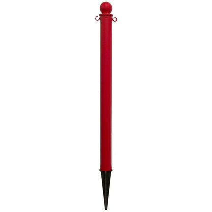 2.5 in. Ground Pole Stake Ball Top Stanchion - Crowd Control Warehouse