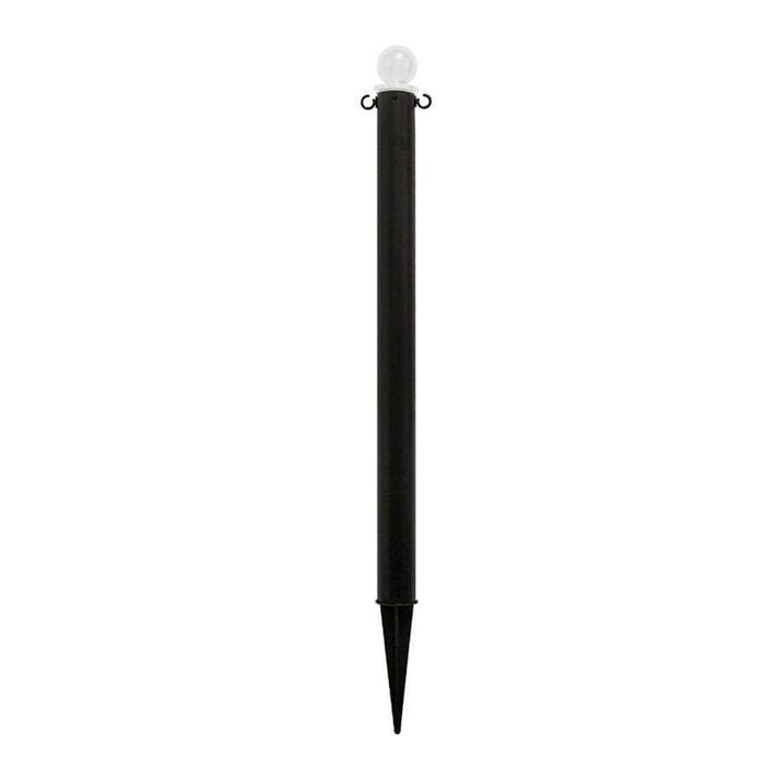 2.5 in. Ground Pole Stake Ball Top Stanchion - Crowd Control Warehouse