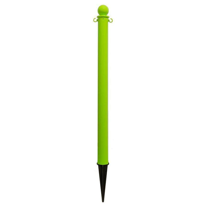 2.5 in. Ground Pole Stake Ball Top Stanchion - Crowd Control Warehouse